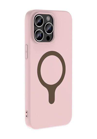 Apple iPhone Uyumlu 14 Pro Max Kılıf M-safe Şarj Özellikli Zore Aris Silikon Kapak - Açık Pembe AÇIK PEMBE