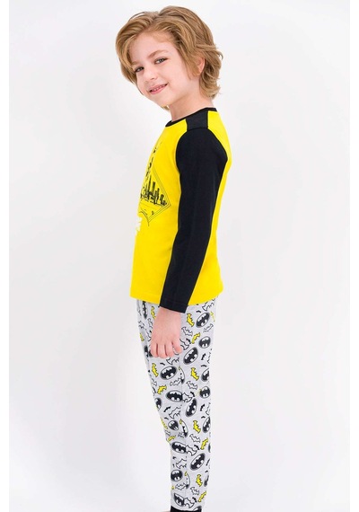Batman Lisanslı Mimoza Erkek Çocuk Pijama Takımı 5274-24930 Sarı