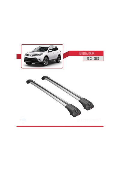 Toyota Rav4 2013-2018 Arası İle Uyumlu Ace-1 Ara Atkı Tavan Barı Gri
