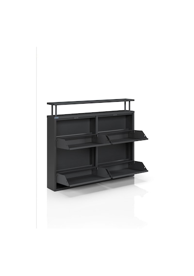 Ceha Tablalı 4'lü Metal Ayakkabılık - Siyah K.AYK-2.4/S/P 9005 Siyah Ceha Tablalı 4'lü Metal Ayakkabılık - Siyah K.AYK-2.4/S/P 9005 Siyah