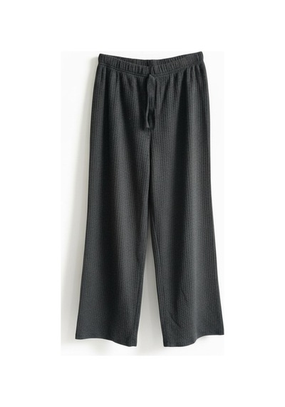 Feg Store %75 Pamuklu Beli Lastikli Antrasit Fitilli Triko Pantolon