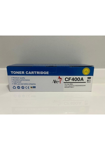 Ak Hp Cf400a Siyah Uyumlu Toner 1500 Sayfa