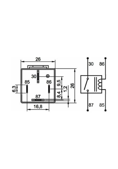 Yüksek Amperli Röle 12V 70A 4 Fişli Mini Güç Rölesi Elo 720170102