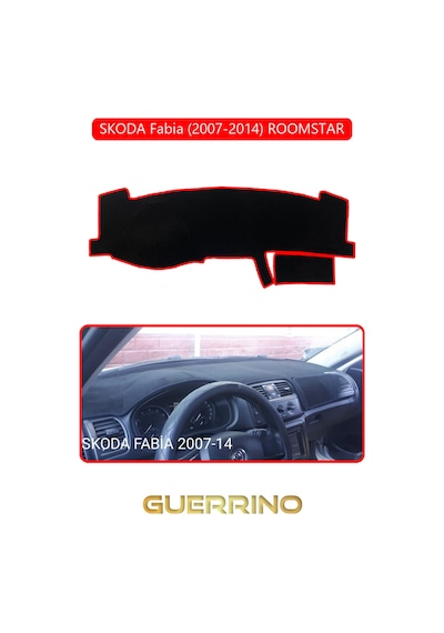 Skoda Fabia 2007-2014 Roomstartorpido Koruma Halısı Kırmızı Kenar