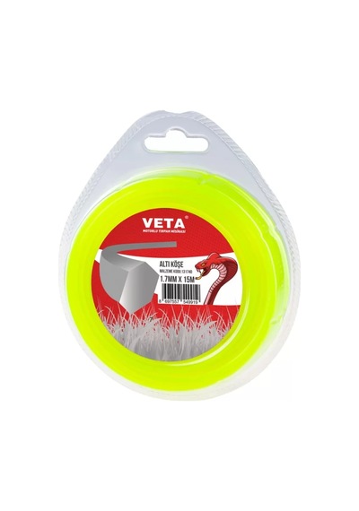 Veta Misina Pro 1.7 Mm 15 Metre Sarı 6 Köşe