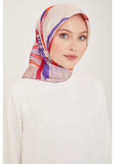 Belli Twill İpek Eşarp - 4017-06 Fuşya - Fuşya
