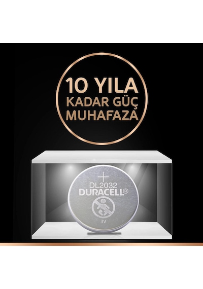 Elektronikport-Duracell 2032 3V Lityum Pil (2 Adet)