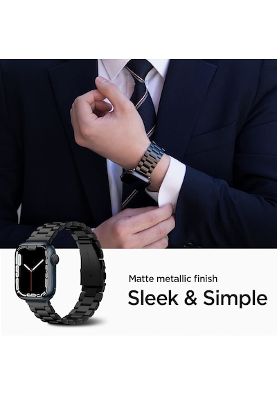 Spigen Watch 42/41mm Seri 11/10/9/8/7 İle Uyumlu Kordon Band Modern Fit Klasik Saat Tipi Çelik Sku: Smg8690010102959