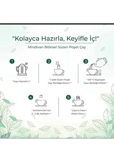Mindivan Karahindiba Bitki Çayı Süzen Poşet 20'li