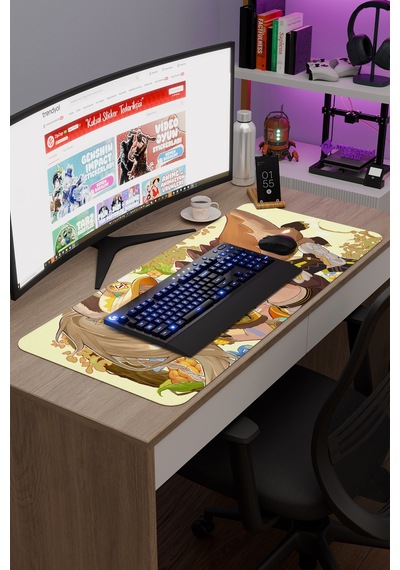 Kachina Genshin Impact Anime Oyuncu V2 - 90x40 Xxl Gaming Mouse Pad Fare Altlığı