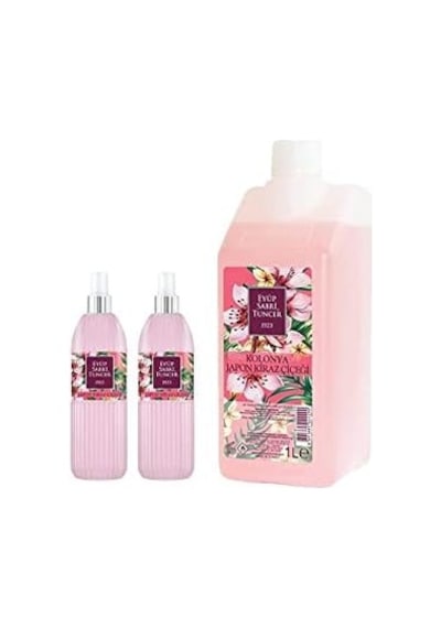 Kiraz Çiçeği Kolonyası Yedek Şişe 1 Lt Ve 2 Adet 150 Ml Sprey