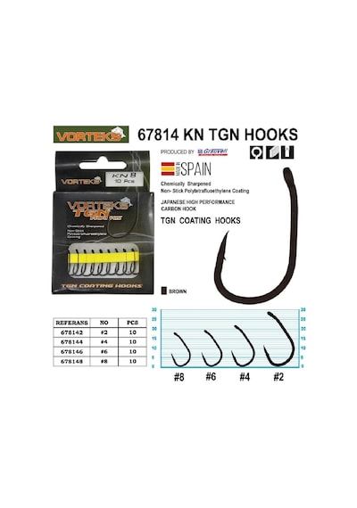 Vorteks 67814 Kn Tgn Sazan İğnesi 10 Lu Paket No:6 - Standart