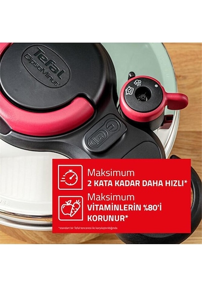 Tefal Clipso Minut Easy Düdüklü Tencere - 6l Açık Yeşil