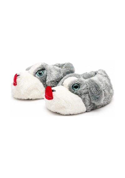 Modafocus Sevimli Köpek Figürlü Sessiz Kaydırmaz Taban Peluş Unisex Ev Pandufu Sevgili Kombin Terliği Gri Gri Modafocus Sevimli Köpek Figürlü Sessiz Kaydırmaz Taban Peluş Unisex Ev Pandufu Sevgili Kombin Terliği Gri Gri