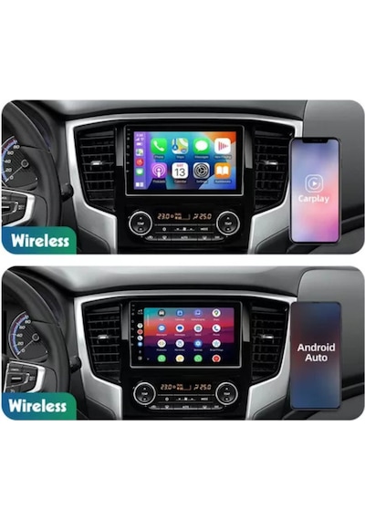 Mitsubishi L200 Araç Multimedya Android Ekran Carplay Double Teyp 4+64 9" 15-21 P.black Navımex