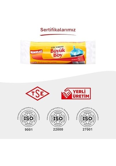 Orta Boy 40&apos Lı Çöp Torbası 55x57 Cm 1 X 40 Adet