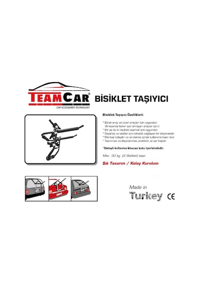 Bisiklet Taşıyıcı Bagajı 2 Bisiklet Kapasiteli