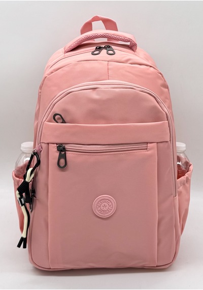 Çok Bölmeli Lüks Unisex Saten Suya Dayanıklı Kumaş Ortaokul Lise Okul Ve Sırt Çantası / 2300 Pudra Pembe