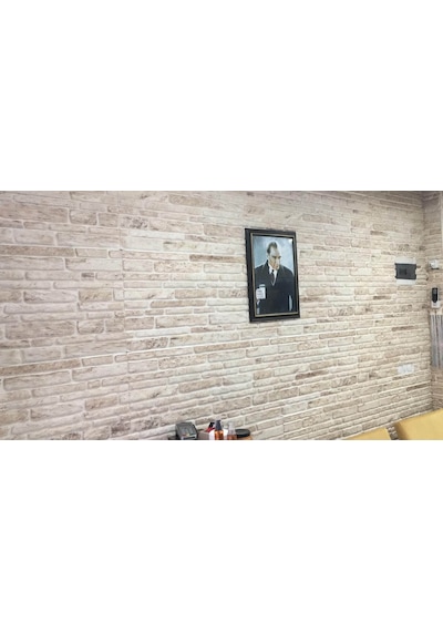 5 Adet X Kesme Taş Desenli 3D Strafor Köpük Duvar Kaplama Paneli (446785909)
