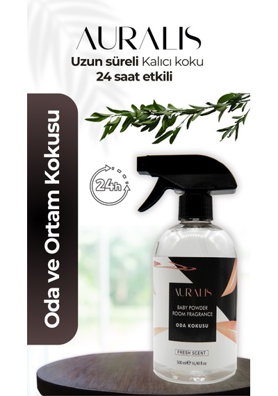 Auralis Bebek Pudrası Kokulu Oda Kokusu Ve Çamaşır Spreyi Baby Powder 500 Ml Bebek Pudrası