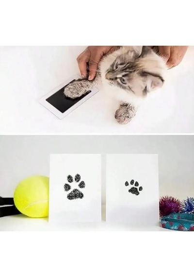 Süslüpati Kedi Köpek Pati İzi Fotoğraf Çerçevesi Seti Beyaz