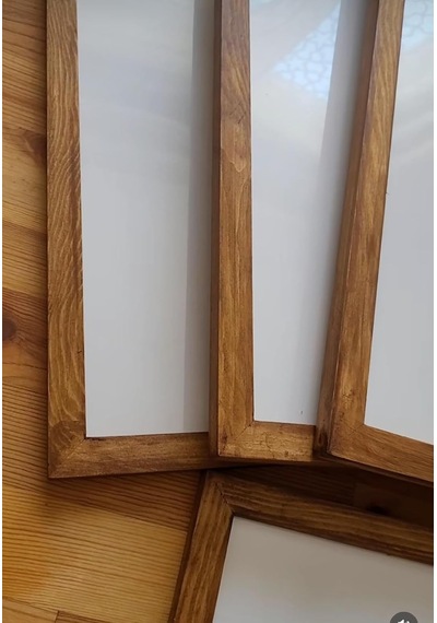 Ahşap Resim Çercevesi, Masif Çerçeve,doğal Ahsap Rengi İle Fotograf, Resim Kolajları, Duvar Galerisi Dekoru Cercev 45418303