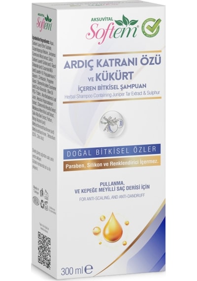 Softem Ardıç Katranı Özü ve Kükürt İçeren Bitkisel Şampuan 300 ML