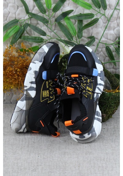 Fort Guja 24k573 Rahat Esnek Sneaker Erkek Spor Ayakkabı Siyah