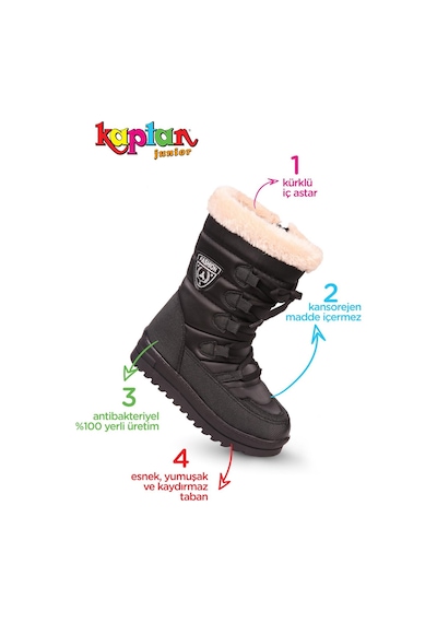 Kaptan Junior Kız Çocuk Botu İçi Kürklü Pgmk 5995 001