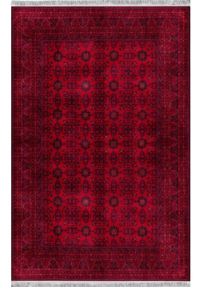 Blghome Otantik Desenli Dekoratif Kilim Antik Desenli Halı Bordo