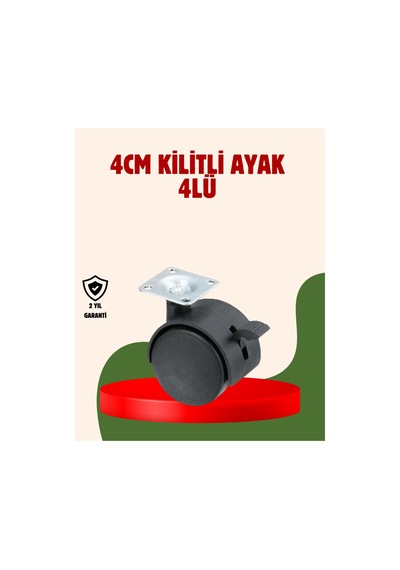 8753tknd 4 Cm Kilitli Döner Ayak 4 Adet Sehpa Ve Mobilya Ayağı 893hmng Çok Renkli Çok Renkli