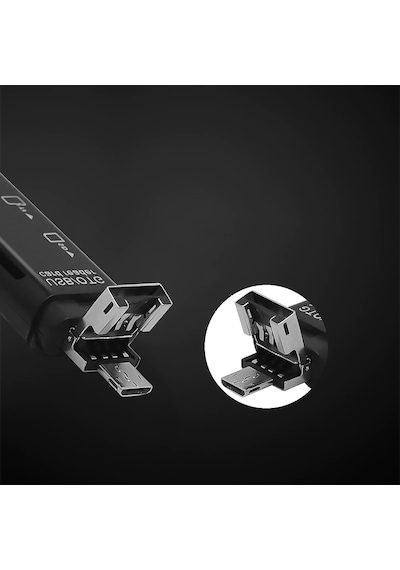 Valkyrie Otg Type C & Micro Usb & Usb 3İn1 Kart Okuyucu Usb2.0