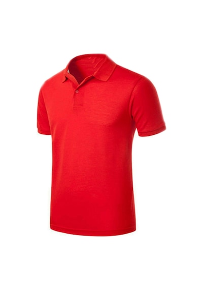 Kidsmadamiko Kız Çocuk Kısa Kollu Okul Polo Yaka T-shirt 5-17 Yaş Bedenler Kırmızı