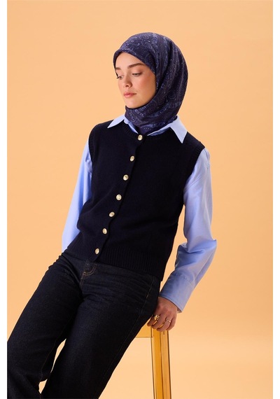 Silk Home Viskon Karışımlı Velora Eşarp Lacivert-morcivert Lila Bebe Mavi Desenli Tok Duruşlu 90x90 Çok Renkli