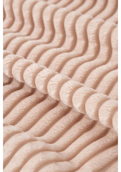 Alya Home Merinos Modern Line 3 Parça Battaniye Seti Bej