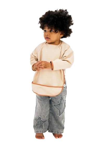 Miniboni Uzun Kol Önlük - Kısa Kol Önlük Seti - Beige