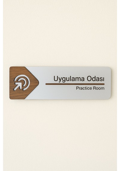 Uygulama Odası Ofis Oda Kapı İsimliği Yönlendirme Tabelası Levhası Kişiselleştirilebilir