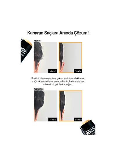 Pratik, Ultra Güçlü Kalıntı Bırakmayan Mat Stick Wax Dashu For Men Premium Ultra Mat Down Stick Wax
