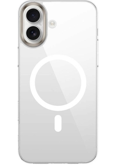 Apple Uyumlu iPhone 16 Plus Kılıf M-safe Şarj Özellikli Şeffaf Cam Arka Yüzey Zore G-glass Kapak