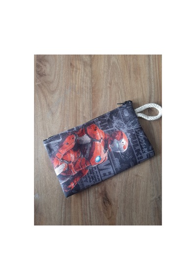 Owl Bag İron Man New Kolaj Desenli Kalemlik - Cüzdan Diğer