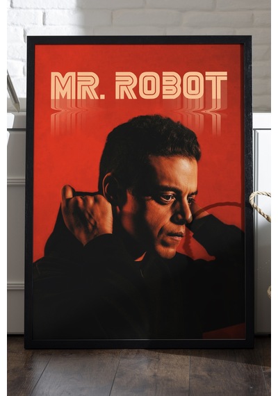 Mr. Robot Siyah Ahşap Çerçeveli Poster, Dizi Duvar Tablosu