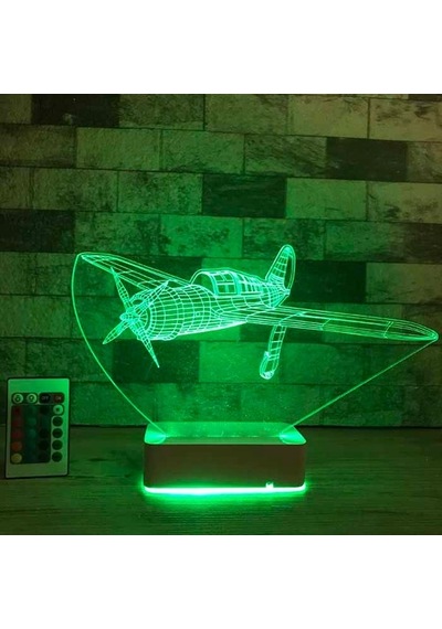 Özel Tasarım Pırpır Uçak 3D Led Lamba
