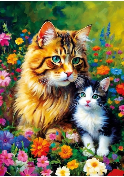 Ks Games 300 Parça Cats Family - Kedi Ailesi Puzzle - 19257 - Serhat Filiz