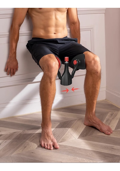 Pelvik İç Bacak Kas Egzersiz Aleti, Kalça Sıkılaştırıcı Kegel Egzersiz Aleti 7-16kg Direnç,siyah