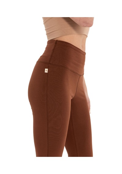 Inguz Roll Up Flare Toparlayıcı Yoga Pantolon Kahverengi