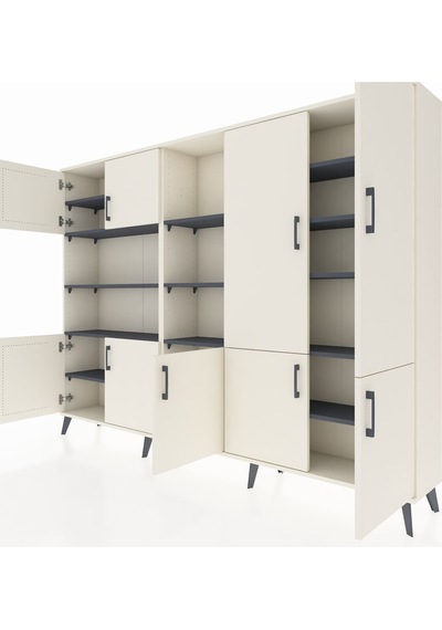 Arges Dolap 14 Raflı 9 Kapaklı 220x30x163 Aytaşı-aytaşı/antrasit Aytası/antrasıt - Aytası Arges Dolap 14 Raflı 9 Kapaklı 220x30x163 Aytaşı-aytaşı/antrasit Aytası/antrasıt - Aytası