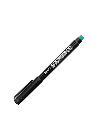 Kraf Permanent Marker Silgili, Siyah, S Uç, Suya Dayanıklı, Cd/dvd/cam/plastik/metal İçin, 12'li Paket Genel