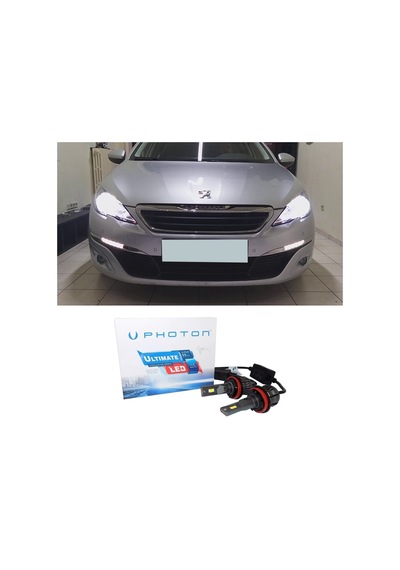 Peugeot 308 Led Xenon Kısa Far Ampulü H7 Ultimate 9500 Lumens Yeni Seri Beyaz