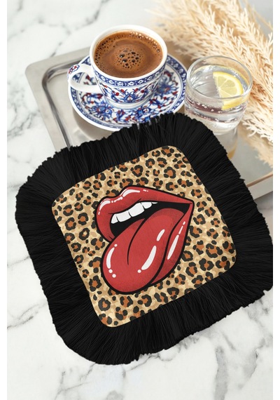 Leopar Dil Dudak Motifli Püsküllü Sunum Peçetesi - Pop Art Bohem Kırmızı Siyah Bardak Altlığı Mendil Lavanta Zeytin Yeşili Leopar Dil Dudak Motifli Püsküllü Sunum Peçetesi - Pop Art Bohem Kırmızı Siyah Bardak Altlığı Mendil Lavanta Zeytin Yeşili