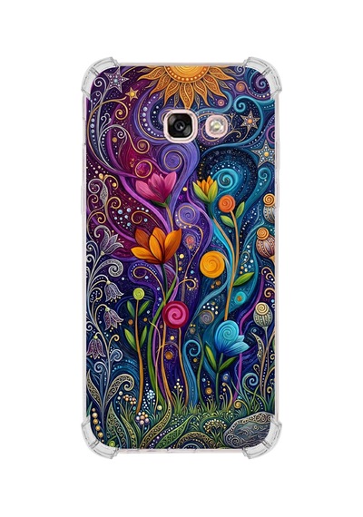 Printify Samsung Galaxy A3 2017 İle Uyumlu Düşlerin Dansı Serisi Rüyalar Ötesi Tasarımlı Uv Baskılı Köşe Korumalı Antişok Kılıf Şeffaf